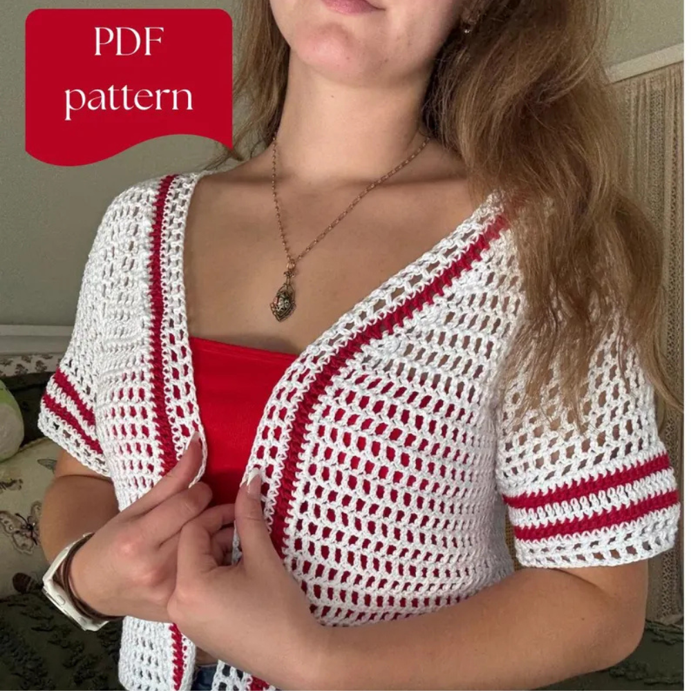 Batter Up Top – Crochet Sports Top/Cardigan PDF