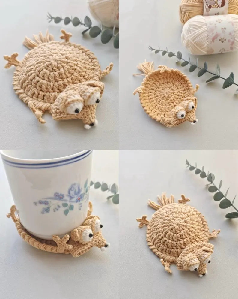 Squirrel & Acorn Coaster Crochet Pattern (With Video)